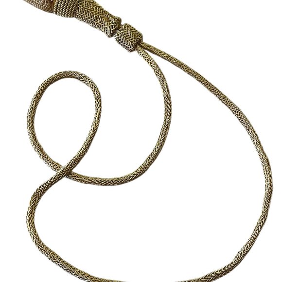 Military Sword Knot Gold Bullion Braided Cord Tassel Acorn Army Navy Vintage USA - Picture 4 of 7